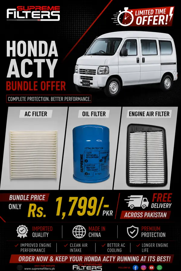 Honda Acty Air,Ac and Oil Filter Bundle Offer 