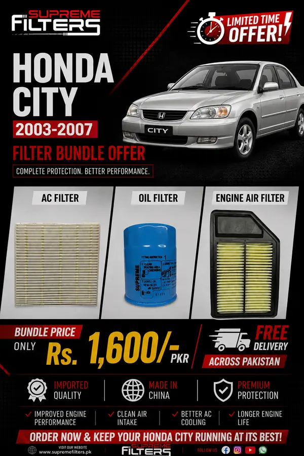 Honda city 2003-2007 Air, ac and oil Bundle Offer