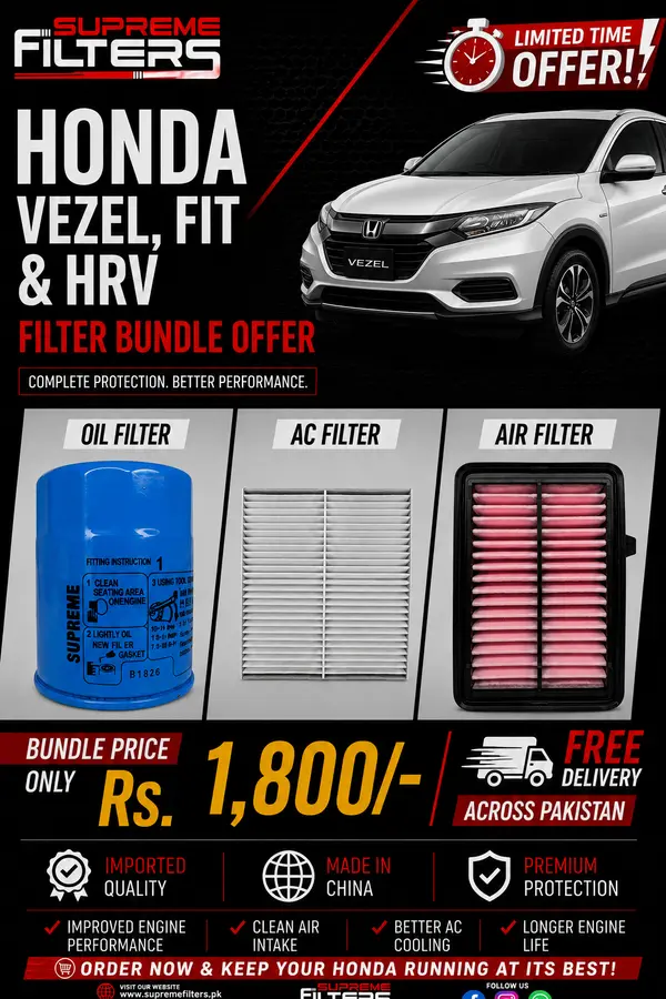 Honda Vezel, fit , fit Shuttle, Freed, Freed Spike , insight , jazz Air Oil Cabin Filter (BUNDLE OFFER)
