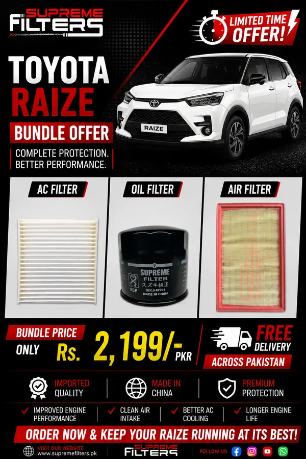 Toyota Raize Air,Ac,Oil Filter (Bundle Offer)