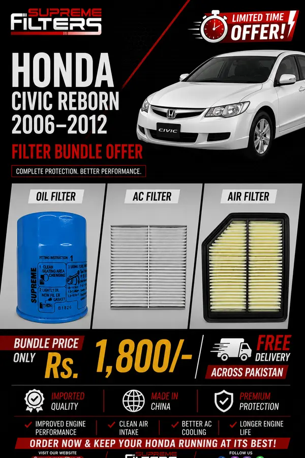 Honda Civic Reborn Air Oil Cabin Filter (BUNDLE OFFER)