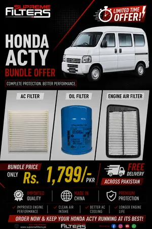 Honda Acty Air,Ac and Oil Filter Bundle Offer 