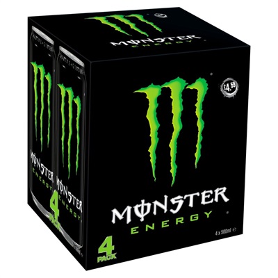 Monster Energy Drink 500ml Pack of 4 