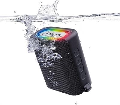KOLEER S31 Bluetooth Speaker Waterproof IPX7 with Lights, Portable Wireless Speakers with Bluetooth5.0, 10W Loud Stereo, Strong Bass, 30H Playtime, FM/AUX/Mic/TWS, for Home & Outdoor