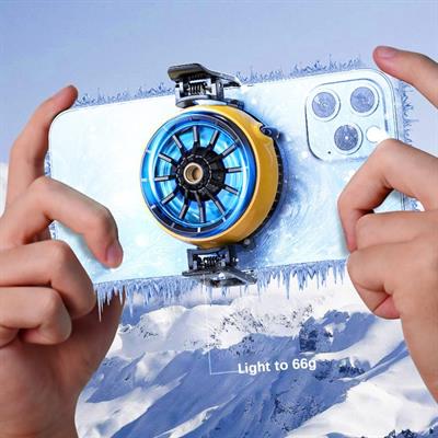 MEMO DLA6 Mobile Phone Radiator Phone Cooling Fan Case Cold Wind Handle Fan for PUBG Mobile Gaming Phone Cooler Phone Cooling Fan
