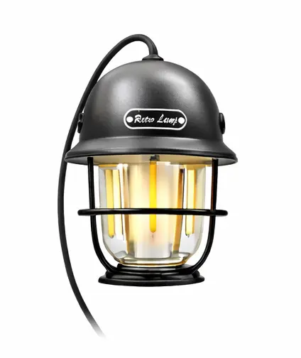 Portable Retro LED Camping Lantern – USB Rechargeable Vintage Hanging Light for Outdoor, Garden & Emergency Use Lamp