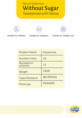 Nitel Masala Tea Sugar Free with Stevia 230g