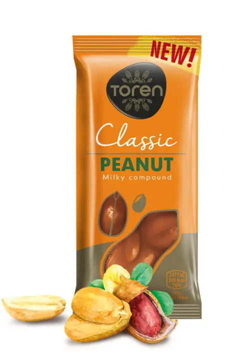 Toren Classic Peanut Milky Compound Chocolate Bar 45g Pack of 24