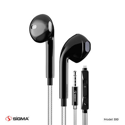 Sigma Stereo In-ear Earphones with Mic – S10