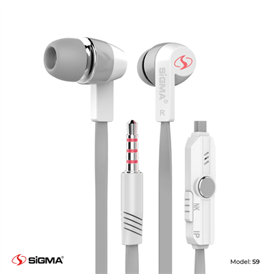 Sigma High Quality Stereo In-ear Earphones with Mic – S9