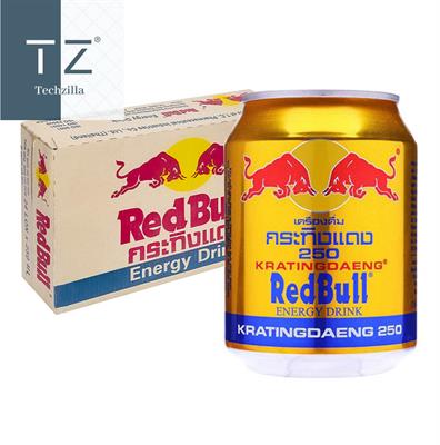 Redbull energy drink 250ml -Pack of 24 cans (Made in Vietnam / Thailand)