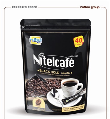 Nitel Black Gold  Espresso Coffee Premium (Pack of 40 Sachets)