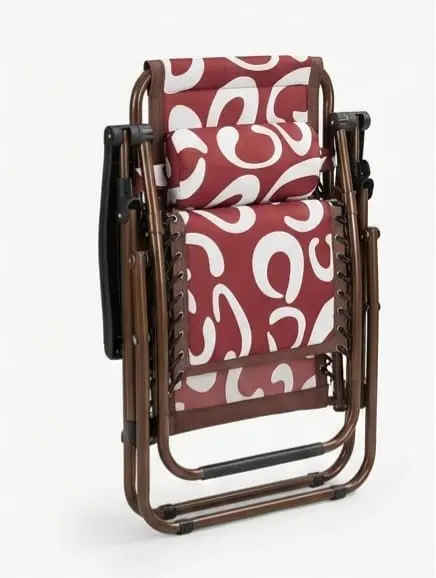 Foldable Outdoor Lounger - Portable Zero Gravity Recliner Chair