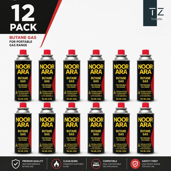 Noor Ara Butane Gas 220 gm Pack of 12