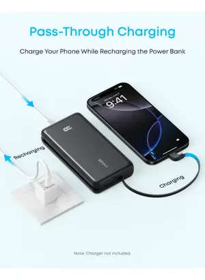 ANKER Zolo Power Bank 20000mAh – 22.5W Max Portable Charger (USB-C In & Out)