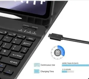 A16 Keyboard Case for Android Tablets & iPad – 11/10.9 Inch with Pencil Holder
