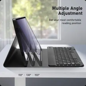 A16 Keyboard Case for Android Tablets & iPad – 11/10.9 Inch with Pencil Holder