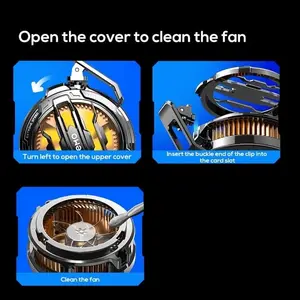 Memo CX07 Smartphone Magnetic Cooler – 15W Fast Cooling Phone Radiator Fan, Semiconductor Heatsink, Magnetic Phone Cooler for Smartphones & Tablets, Gaming Cooling Fan