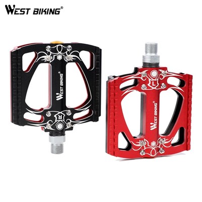 WEST BIKING Sealed Bearing MTB Road Bicycle Anti-slip Ultralight Hollow Pedals
