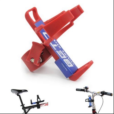 BETO Adjustable Bike Bicycle MTB Water Bottle Holder Water Bottle Cage Rack (Red)
