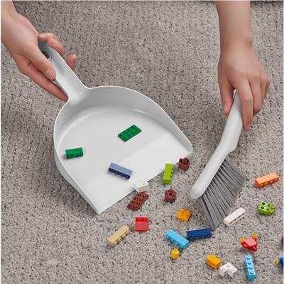 IKEA PEPPRIG Dust pan and brush, grey