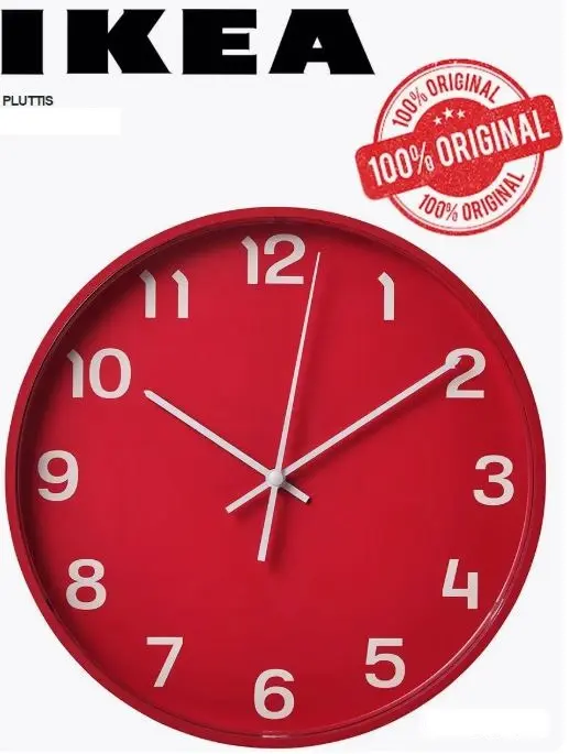 IKEA Wall clock, Red 28 cm