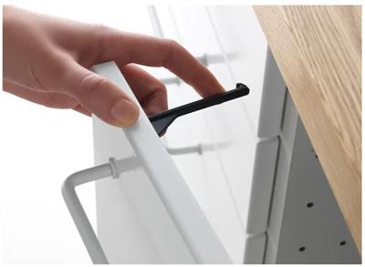 PATRULL Drawer/cabinet catch, black Pack of 5