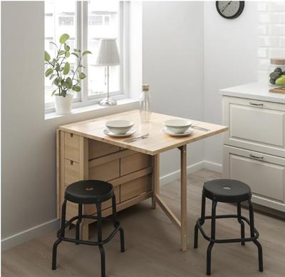 IKEA Raskog Stool, Black Steel, Epoxy/polyester powder coating