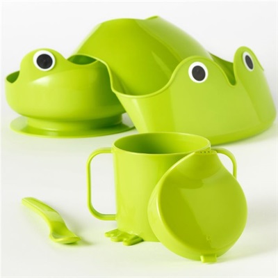 IKEA 4-piece eating set,MATA, green