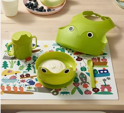 IKEA 4-piece eating set,MATA, green