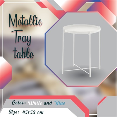 IKEA Tray table, white/Black 45x53 cm (Metallic)