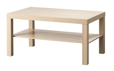 IKEA Coffee table, white stained oak effect, 90x55 cm
