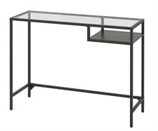 IKEA Laptop table, black-brown/glass100x36 cm