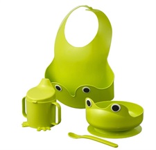 IKEA 4-piece eating set,MATA, green