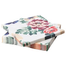IKEA Paper napkin, multicolour/flower33x33 cm