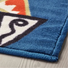 IKEA KARISMATISK Rug, low pile, blue 80x150 cm