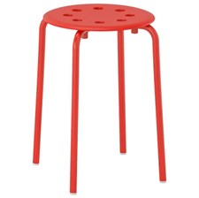 IKEA Dotted Stool, red/white45 cm
