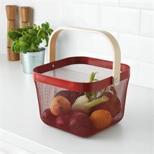 IKEA RISATORP Fruit Basket, red, 25x26x18 cm