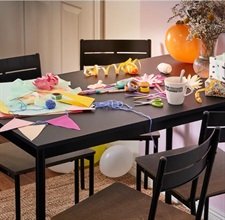 IKEA SANDSBERG Table, black 110x67 cm