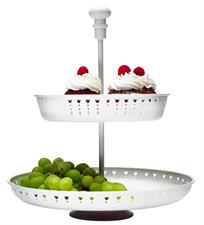 IKEA GARNERA Serving stand, two tiers, white