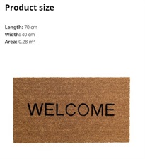 IKEA  Triabo Door mat, natural 40x70 cm