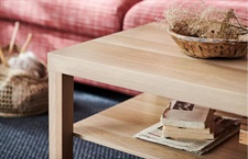 IKEA Coffee table, white stained oak effect, 90x55 cm