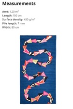 IKEA KARISMATISK Rug, low pile, blue 80x150 cm