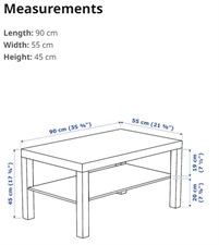 IKEA LACK Coffee table, white, 90x55 cm