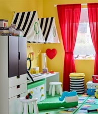 IKEA  Basket with lid for children, yellow