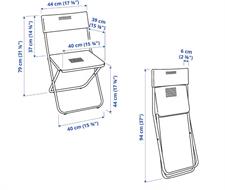 Table+2 folding chairs, outdoor, white/white