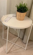 IKEA Tray table, white/Black 45x53 cm (Metallic)