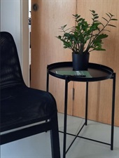 IKEA Tray table, white/Black 45x53 cm (Metallic)