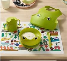 IKEA 4-piece eating set,MATA, green