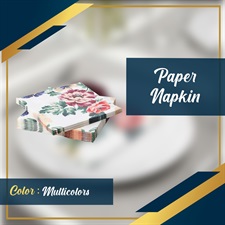 IKEA Paper napkin, multicolour/flower33x33 cm
